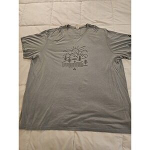 allmade Men's Graphic T-Shirt 4XL Gray Mountain Nature Outdoor Tee
